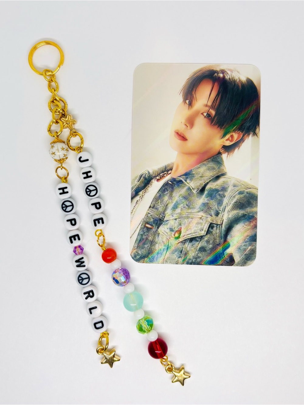 (2pcs) BTS JHOPE HOBI HOPE WORLD KEYCHAIN PHOTOCARD BUNDLE